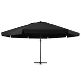 Garden Parasol with Aluminium Pole 600 cm Black 47376