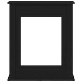 Fireplace Surround Black Oak 75x20x87.5 cm Engineered Wood 865983