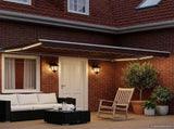 Manual Awning Frame with LEDs Brown and White 4 x 2 m 3420559