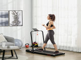 Foldable Walking Treadmill, with LED Display and Wheels, for Home, Office, Gym, Red T3398P349160