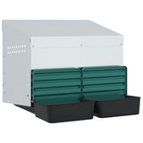 Chicken Nesting Box 2 Compartments Wall-Mounted Galvanised Steel 4104899