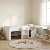 Kids'High Bed Frame with Desk White 75 x 190 cm 3423478