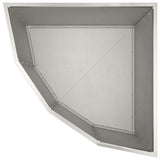 Corner Planter Silver 60 x 60 x 50 cm Stainless steel 883665