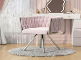 velvet dining chair, single light luxury living room bedroom swivel chair, Leisure swivel chair with N606P310250R