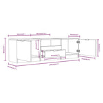 TV Cabinet White 140x35x40 cm Engineered Wood 811448