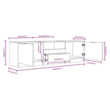 TV Cabinet White 140x35x40 cm Engineered Wood 811448
