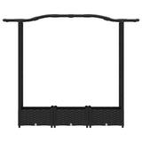 Raised Bed with Trellis and Roof Black 169 x 40 x 125 cm PP 42032528