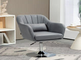 Swivel Microfibre Accent Chair for Living Room Contemporary Vanity Armchair with Adjustable Height T3398P329611