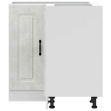 Kitchen Corner Base Cabinet Kalmar Concrete Grey Engineered Wood 853511
