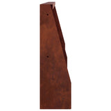 Retaining Wall 2 pcs 40 x 12 x 30 cm Weathering Steel Rusty 8015247