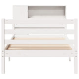 Bookcase Bed without Mattress White 100x200 cm Solid Wood Pine 3322220