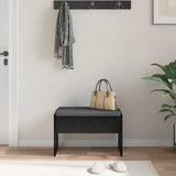 Hall Bench with Cushion Black Oak 63 x 38 x 40 cm 891545