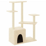 Cat Tree with Sisal Scratching Posts Cream 107.5 cm 172070