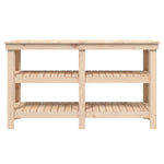 ZNTS Work Bench 142.5x50x80 cm Solid Wood Pine 823649