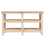 ZNTS Work Bench 142.5x50x80 cm Solid Wood Pine 823649