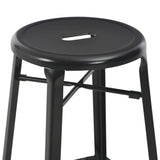 Bar Stools 4 pcs Black Steel 3054558