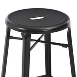 Bar Stools 2 pcs Black Steel 280077