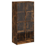 Highboard with Doors Smoked Oak 68x37x142 cm Engineered Wood 3295861