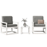 Garden Lounge Set White Solid Pine Wood Medium Modular 832553