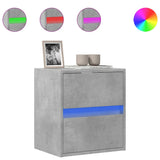 TV Wall Cabinet with LED Lights Concrete Grey 41x31x45 cm 852277