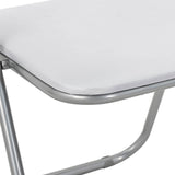 Folding Chair 2 pcs White and Grey 48 x 43.5 x 81 cm 42029044
