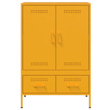 Highboard Mustard Yellow 68x39x101.5 cm Steel 843111