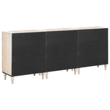 Sideboard 3 pcs White 60 x 33.5 x 75 cm Solid Mango Wood 3310113