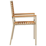 Garden Stacking Chairs 4 pcs Brown and Beige 54 x 56 x 90 cm 3403060