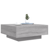 Coffee Table with LED Lights Grey Sonoma 80x80x31 cm 836593