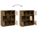 Highboard Honey Brown 110.5x35x117 cm Solid Wood Pine 814372