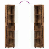 Bathroom Furniture Set TULUM 3 pcs Old Wood 60 x 34 x 63 cm 3398042