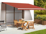 Replacement Fabric for Awning Orange and Brown 4.5x3.5 m 311960