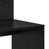 Desk with Shelf Black Oak 90 x 48 x 101.5 cm Engineered Wood 869523