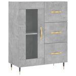 Highboard Concrete Grey 69.5x34x180 cm Engineered Wood 3199925