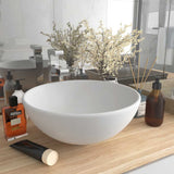 146965 Luxury Bathroom Basin Round Matt White 32,5x14 cm Ceramic