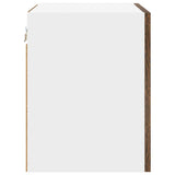 Hanging Cabinet 2 pcs Smoked Oak and White 40 x 31 x 40 cm 884139
