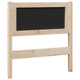 Upholstered Headboard Brown 75 cm Solid Pine Wood 879094