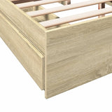 ZNTS Bed Frame with Drawers without Mattress Sonoma Oak 150x200 cm King Size 3280652