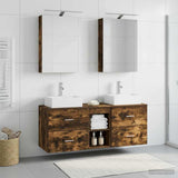 Bathroom Furniture Set 5 pcs Smoked Oak 3406795