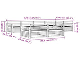 Outdoor Sofa Set 7 pcs Natural Solid Acacia Wood 3373619