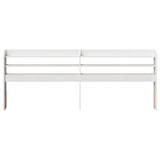 Headboard with Shelves White 180 cm Solid Wood Pine 850942