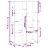 Bookcase Sonoma Oak 100x33x155.5 cm Engineered Wood 3309395
