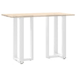 ZNTS Bar Table Legs T-Shaped 2 pcs White 40x35x cm Steel 4013073