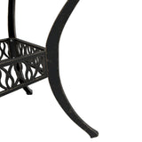 ZNTS Garden Table Bronze Ø90x75 cm Cast Aluminium 4002807