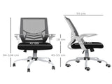 Mesh Office Chair, Computer Desk Chair with Flip-up Armrests, Lumbar Back Support and Swivel Wheels, T3398P330551