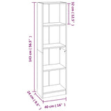 4-Tier Book Cabinet Brown Oak 40x24x143 cm Engineered Wood 816067