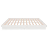 Bed Frame without Mattress White Solid Wood 160x200 cm 819918
