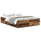 Bed Frame without Mattress Old Wood 140x200cm Engineered Wood 3328843