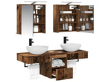 Bathroom Cabinet Set 5 pcs Old Wood Engineered Wood 3406285