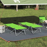 Folding Camping Bed Folding 2 pcs Dark green 62 x 194 x 42 cm 42003126